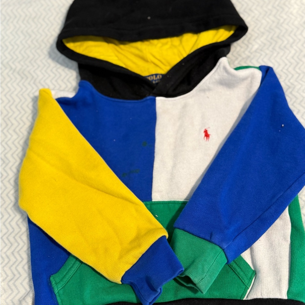 Colorblock Hoodie with Polo Logo